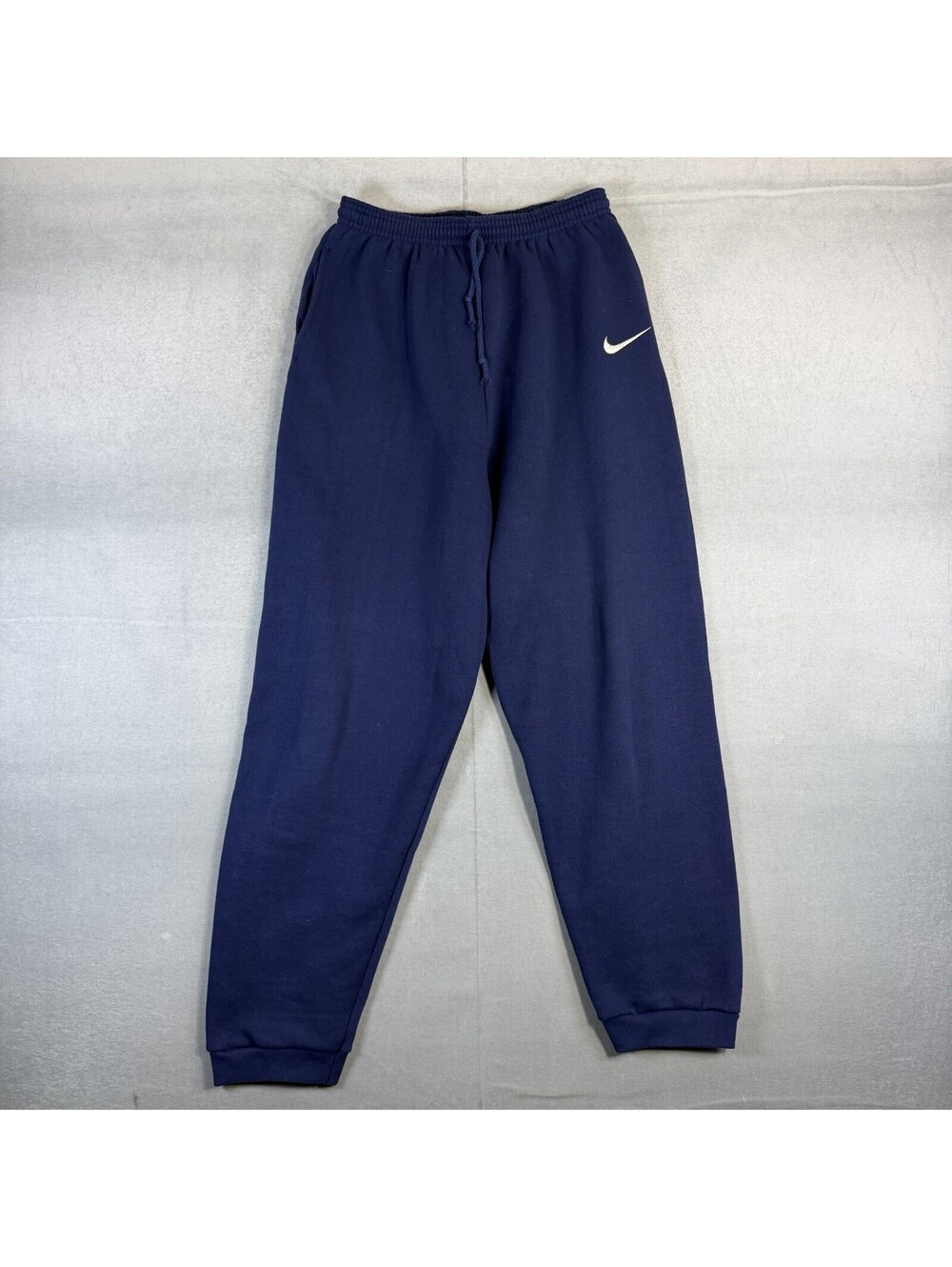 Vintage 90s Nike Sweatpants Youth Boys Large(14) Navy Blue Fleece Made In USA